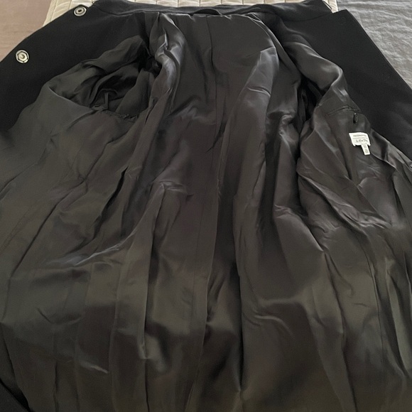 & Other Stories structured trench wool mix coat US 10 black straight - Picture 8 of 12